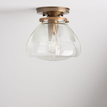 Mid Century Modern Lighting - Vintage Glasswork - Ceiling fixture - Clear Light 