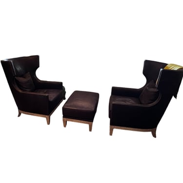 Ironies Tule Lounge Chairs + Ottoman Set B239-12