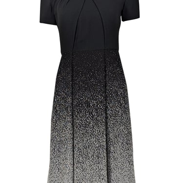 Jason Wu - Black & Light Grey Short Sleeve Midi Dress Sz 0