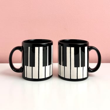 Pair of Piano Key Mugs by Waechtersbach 