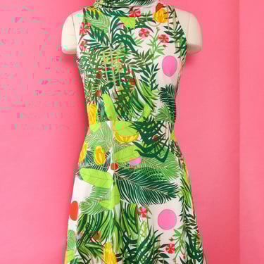Pink Sun Tropical Mini Dress S
