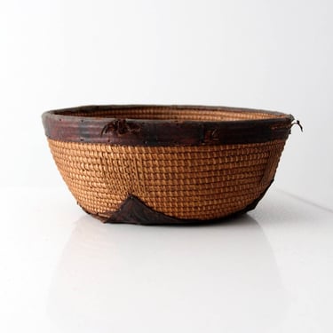 antique African bowl, tribal basket 