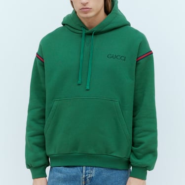 Gucci Men Logo Embroidery Hooded Sweatshirt