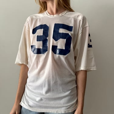 60s/70s White Mesh Football Jersey