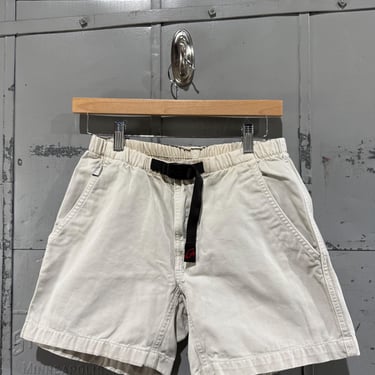 XS Vintage Beige Gramicci g series belted shorts 6" inseam 