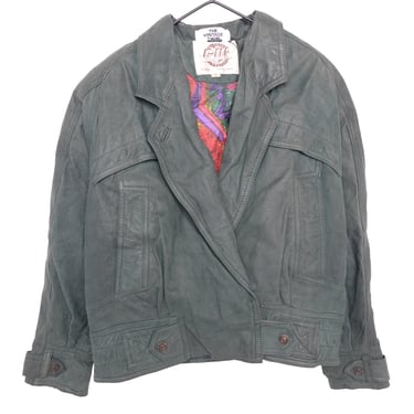 1980s Green Leather Jacket