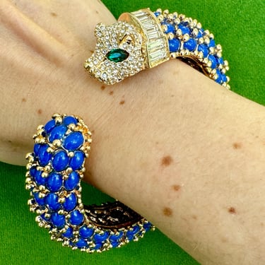 Lapis Blue Panther Bracelet