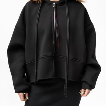 Hand Embroidered Stripe Back Detail Hoodie Sweatshirt