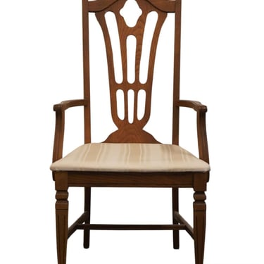 BASSETT FURNITURE Walnut Italian Mediterranean Style Dining Arm Chair 352/381-29-450 