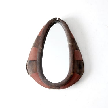 antique equestrian horse collar mirror 