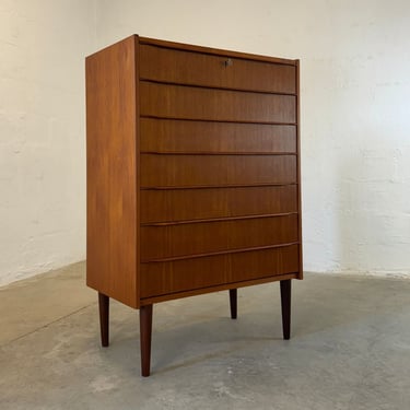 Danish Teak Seven Drawer Dresser - #A1719