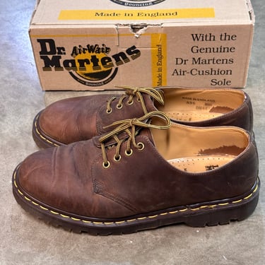 Vintage 1990’s Vintage Dr. Martens Aztec Crazy Horse 4 Eye Gibson Oxford US size 11