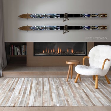 Custom Mosaic Antique Ski Set | Made to Order