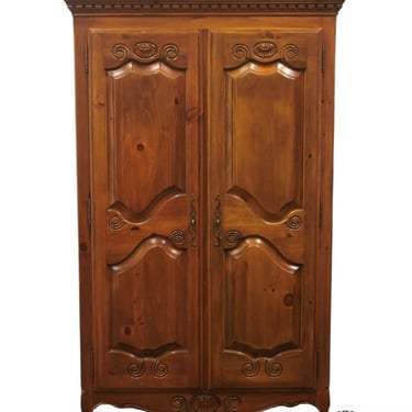 ETHAN ALLEN Chateau Normandy Collection Country French 48" Solid Knotty Pine Armoire 17-5015 