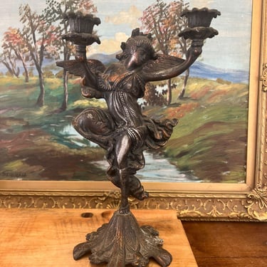 Free Shipping Within Continental US - Vintage Lady Dancing decorative Candle holder Art Nouveau Style. 