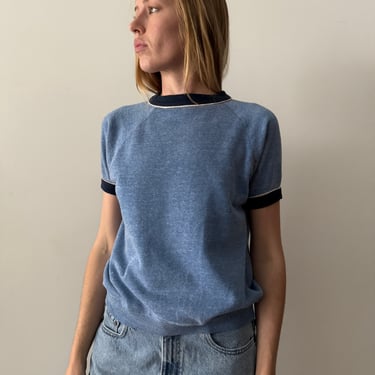 70s Short Sleeve Ringer Sweatshirt