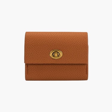 Rita card case wallet, saddle