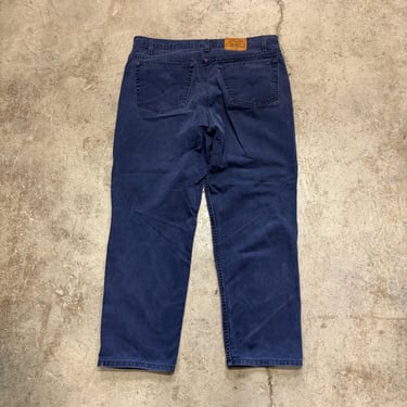 Vintage Levi's 540 Brown Tab All Cotton Navy Blue Made in USA Denim Jeans Size 40x29 