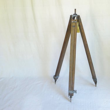 Vintage Camera Tripod Telescope Legs Industrial Surveyors Wooden Tripod Adjustable Height Tripod Lamp Base Wood Tripod 