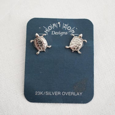 1990s Turtle Stud Pierced Earrings 