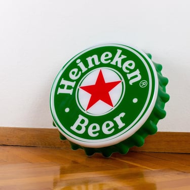 Original Heineken Sign | Retro Modern Advertising Wall Plaque | 90’s Beer Signs | Industrial Wall Hanging Decoration 