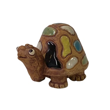 Handmade MultiColor Small Ceramic Turtle Figure Display Art ws2745E 