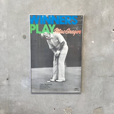 Vintage 70's Jack Nicklaus Golf Poster