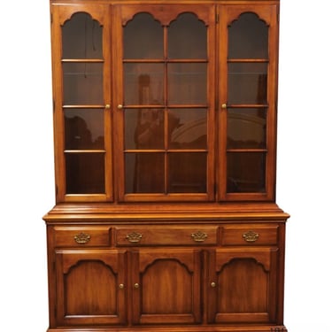 STATTON FURNITURE Trutype Americana Solid Cherry Traditional 55" Buffet w. Lighted Display China Cabinet 