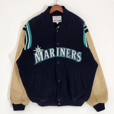Vintage 1990s MLB Seattle Mariners Leather Varsity Jacket