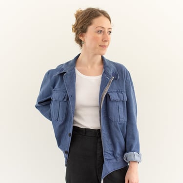 Vintage Denim Moto Work Jacket | Blouson Jean Motorcycle Coat | Made in Italy | M L | 