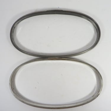 Vintage Metal Oval Embroidery Hoops - Set of 2  Metal Sewing Hoops 