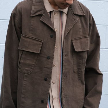 Knickerbocker Jungle Brushed Twill Overshirt - Brown on Garmentory