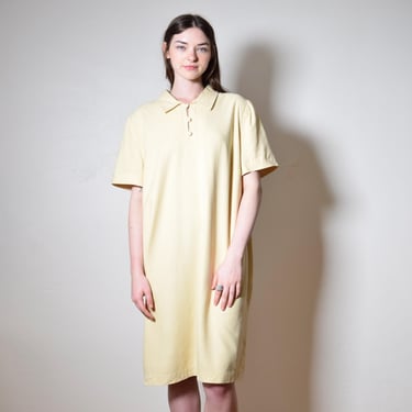 Vintage 1990s Minimalist Chic Woven RAW SILK Natural Neutral Draped RESORT Midi Tent Dress 