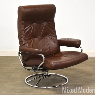 Ekornes Stressless Brown Leather Recliner 