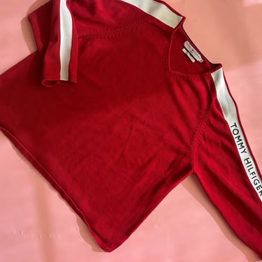 VTG 90s Tommy Red Knit Sweater 