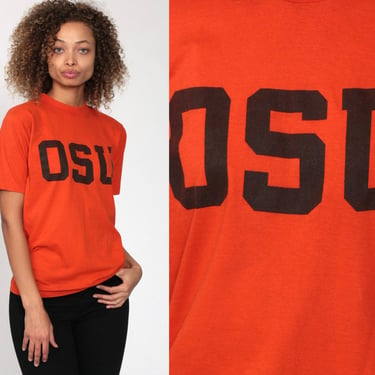 OSU Shirt Oklahoma State Shirt Cowboys University Shirt 90s TShirt Orange College Sports Graphic Tee Retro Vintage Orange Tee Extra Small xs 
