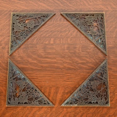 Tiffany Studios New York Grapevine Bronze Blotter Corners