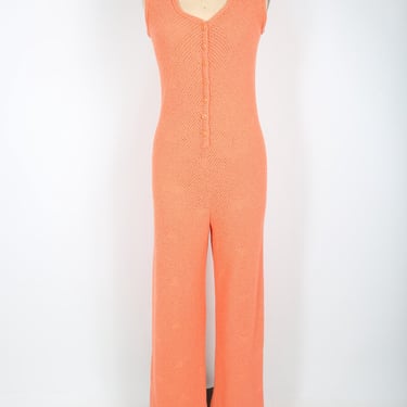 Vintage Open Knit Jumpsuit Summer Vacation Cruise Resort Vacay 