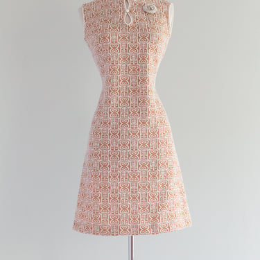 Adorable 1960's MOD Mini Dress By Kay Windsor / Medium