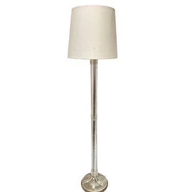 Hollywood Regency Lucite and Chrome Floor Lamp 