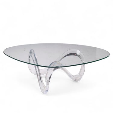 Charles Hollis Jones Mid Century Lucite Infinity Coffee Table - mcm 