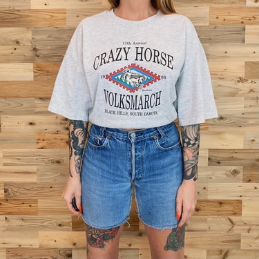 1996 Crazy Horse Volksmarch Hike Black Hills Tee Shirt 