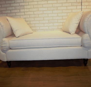 Vintage Regency Style Scroll Arms Chaise Bench