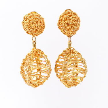 Gold Egg Drop Earrings