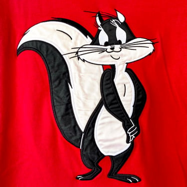 Vintage Warner Bros Studio Store Pepe Le Pew Penelope Pussycat Red Tshirt 