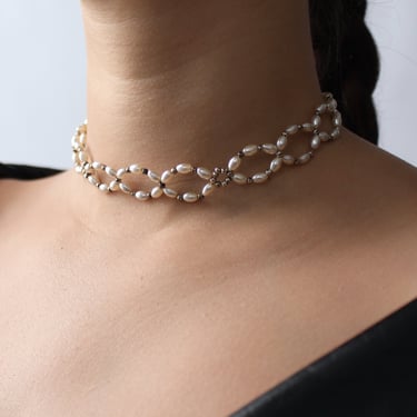 Vintage Woven Pearl Choker