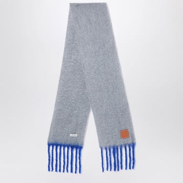 Loewe Grey/Blue Mohair And Wool Scarf Men