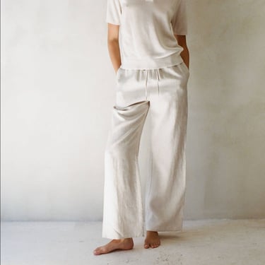 a.ren | Novah Linen Pants in Off White