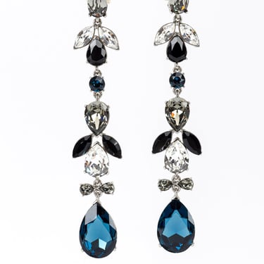 Teardrop Gem Shoulder Duster Earrings