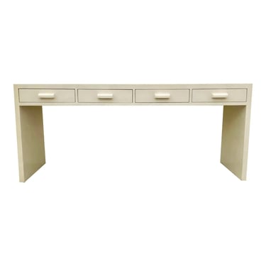 Theodore Alexander Contemporary White Wood Irwindale Console Table